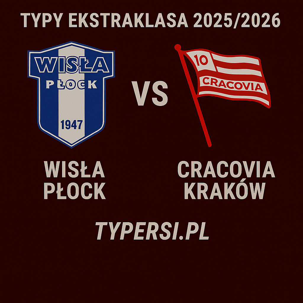 Typy Ekstraklasa 2025/2026:Wisła Płock vs Cracovia Kraków – 8 kolejka
