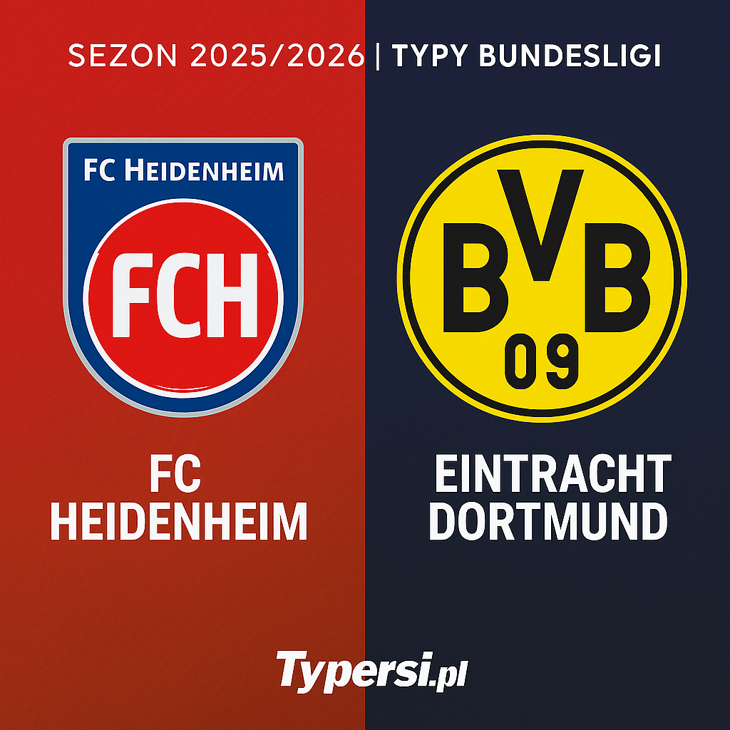 Typy Bundesliga 2025/2026: FC Heidenheim vs Borussia Dortmund – 3 kolejka