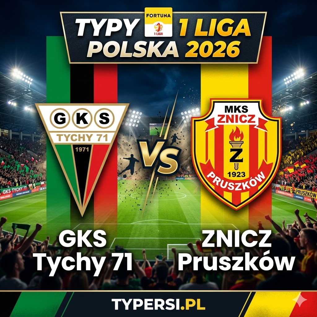 Typy Bukmacherów 1 liga polska 2026 : GKS Tychy 71 vs Znicz Pruszków - 27 kolejka