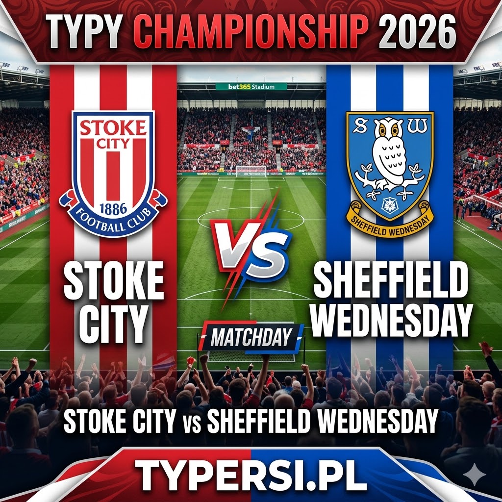 Typy Bukmacherów Championship 2026 : Stoke City vs Sheffield Wednesday - 40 kolejka