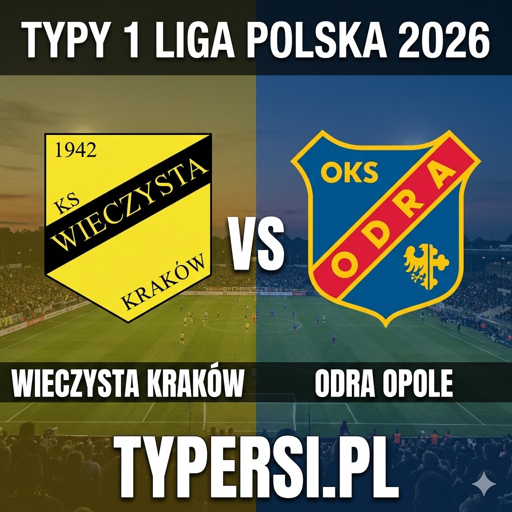Typy Bukmacherów 1 liga polska 2026 : Wieczysta Krakow vs Odra Opole - 29 kolejka