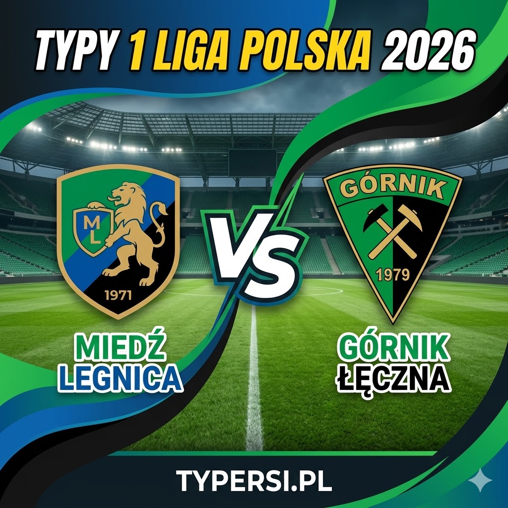 Typy Bukmacherów 1 liga polska 2026 : Miedź Legnica vs Górnik Łęczna - 29 kolejka